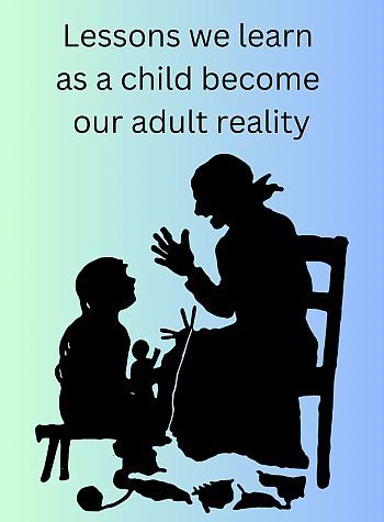 Woman berating a child