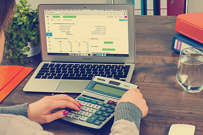 Working with a computer and a calculator