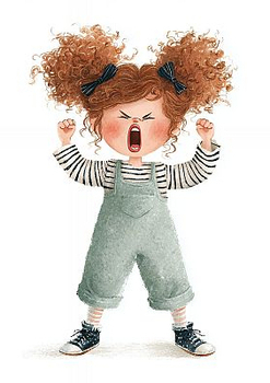 AI image of a frustrated girl
